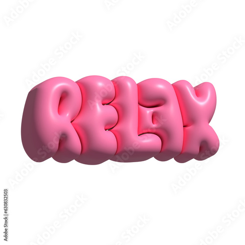 Fotografija Raster 3d modeling clay word - Relax