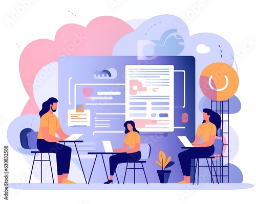 graphic isolated cartoon vector illustrations, graphic resources for websites, landing pages, and sales funnels (Generative AI) 