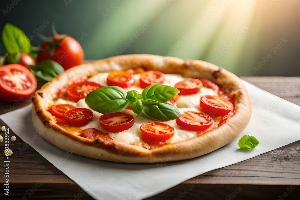Design a gourmet white pizza featuring ricotta cheese, prosciutto, arugula, and a drizzle of balsamic glaze