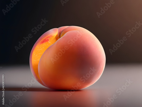 Freshly Picked Peaches  Generated AI