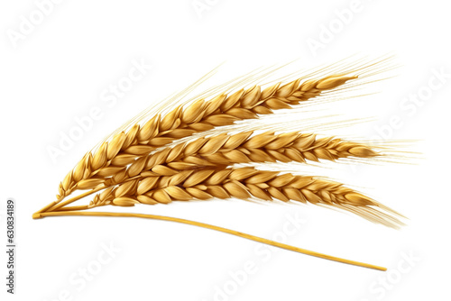 Wheat Spikelet on Transparent Background. Generative Ai