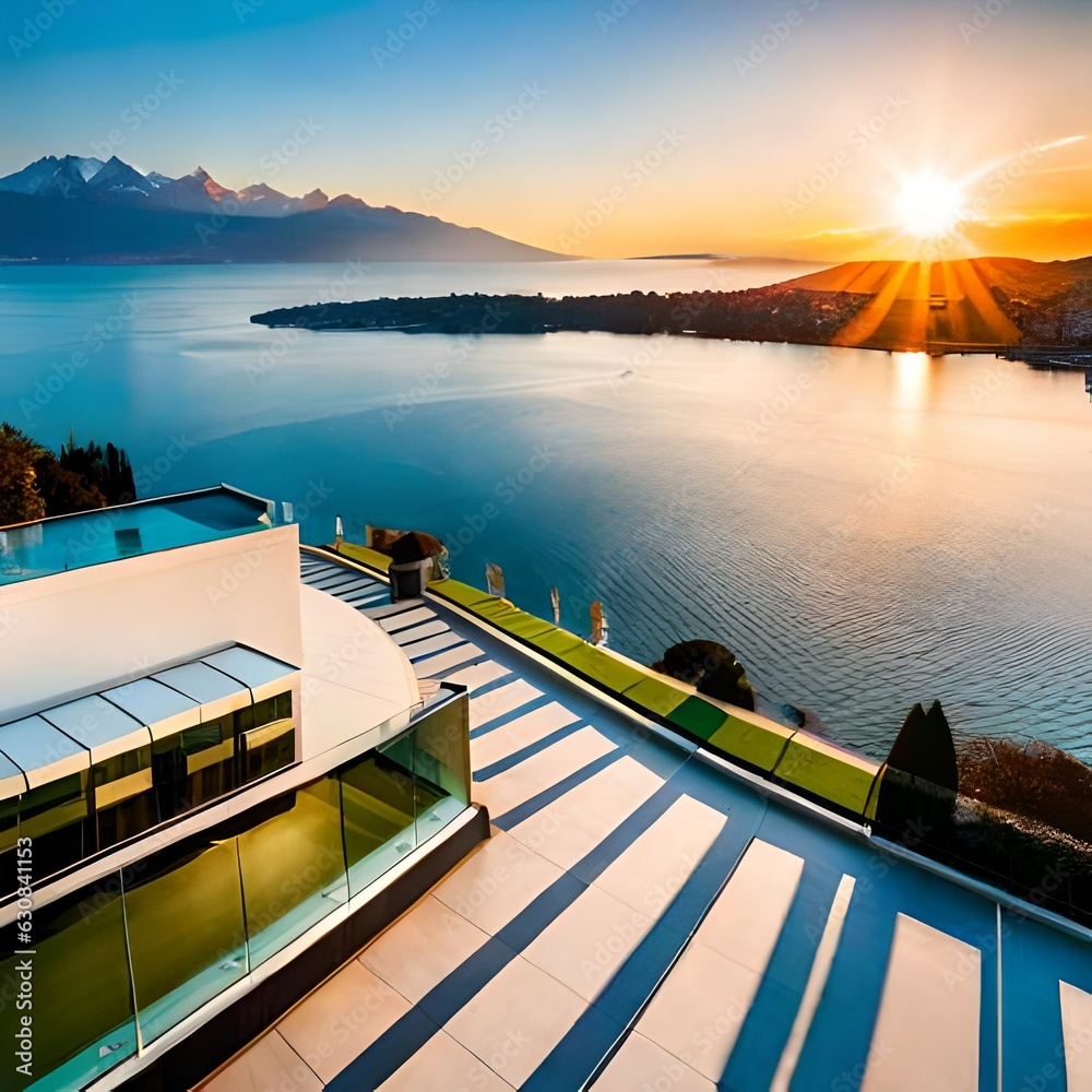 Obraz premium sunset over the sea