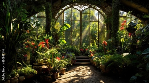 Botanical garden room filled with various types of plants © KerXing