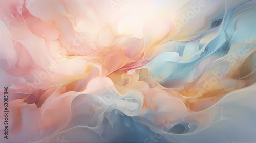 Artistic blend of organic shapes and fluid lines, creating an ethereal atmosphere that captivates the viewer's imagination