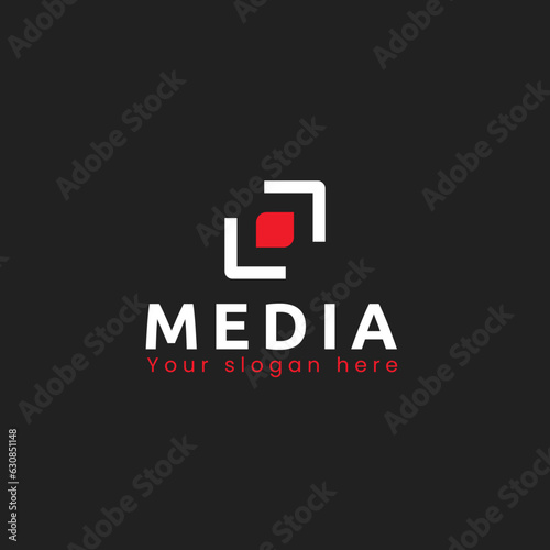 Media Logo Design. Minimalist logo design