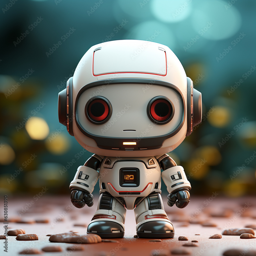 cute cartoon robot android, ai generated cute cartoon robot android, ai generated