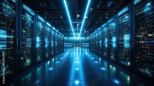 Room filled with rows of servers