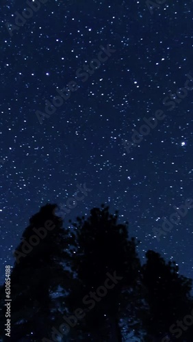 Starry night sky. Vertical design in 9:16 ratio. Smartphone and social media ready.