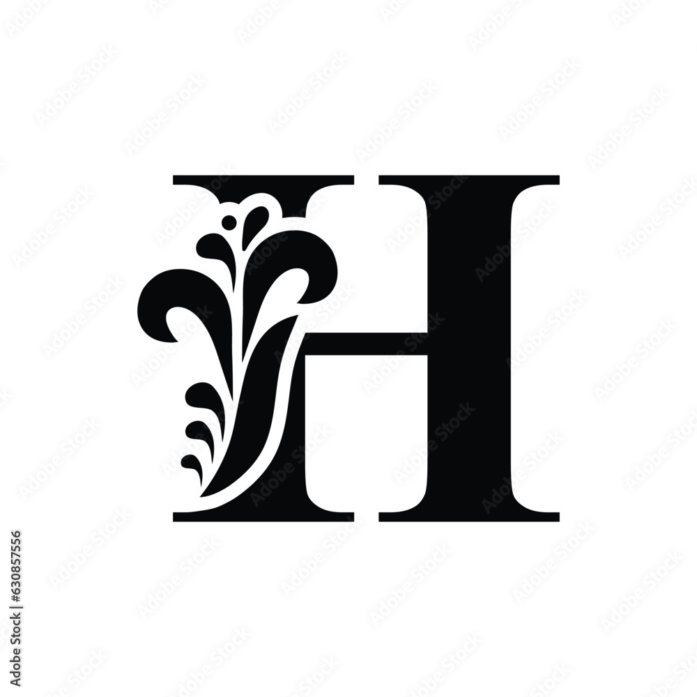 capital letter H. Black flower alphabet. Beautiful capital letters with shadow
capital letter H. Black flower alphabet. Beautiful capital letters with shadow