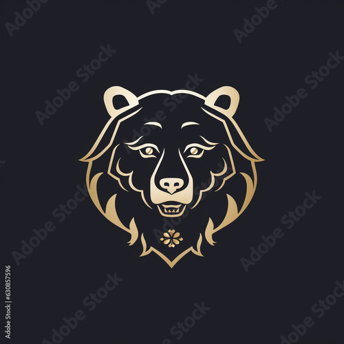 bear head logo design