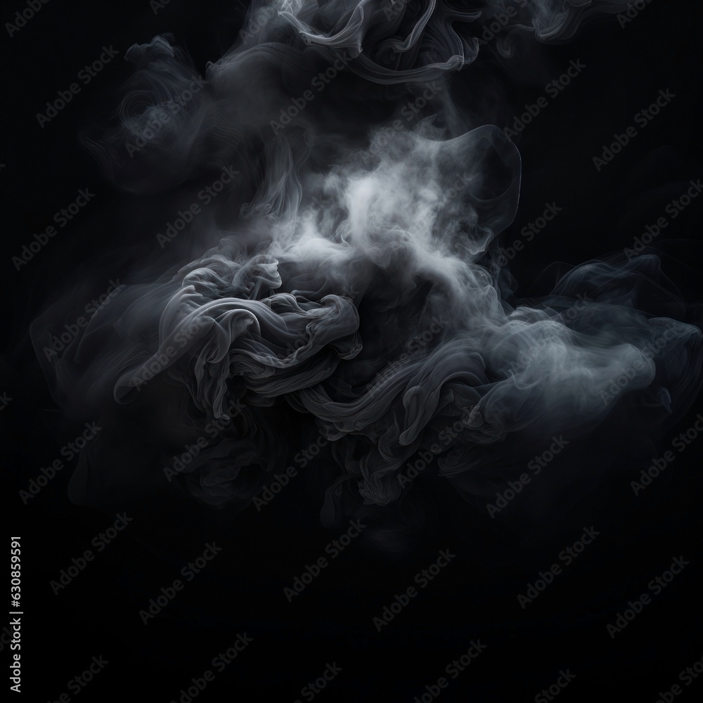Fototapeta premium smoke. dry ice smoke, swirling smoke with a black background.