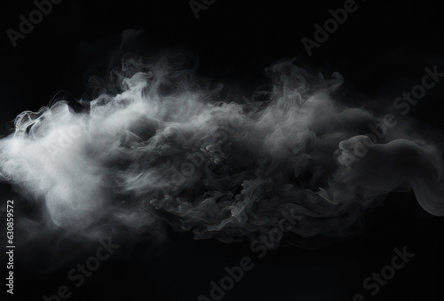 black background with white smoke isolated. monochromatic. 