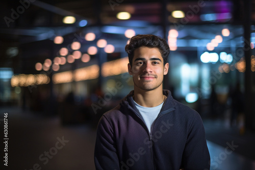 Innovation at Work: High-Resolution Portrait of a Young Software Engineer in a Buzzing Tech Hub © Moritz