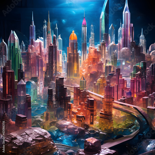 City made of crystals 