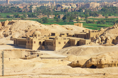 View of the Luxor from the temple of Queen Hatshepsut photo