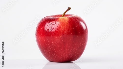 Red apple on a white background. Ripe