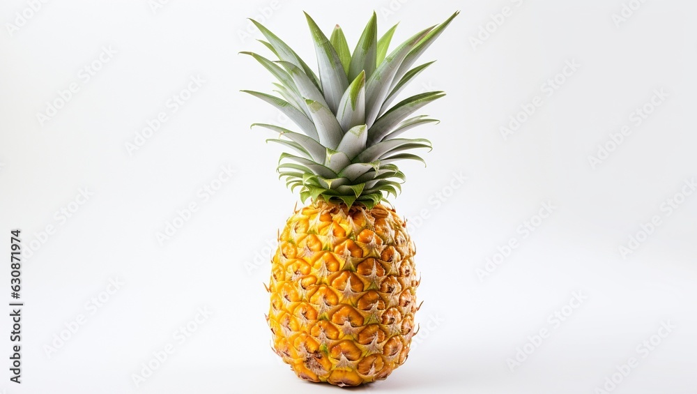Pineapple on a white background. Ripe fruit. Pineapple on a white background. Ripe fruit.