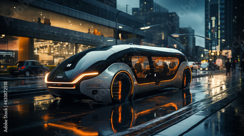 Futuristic concept car. Generative Ai