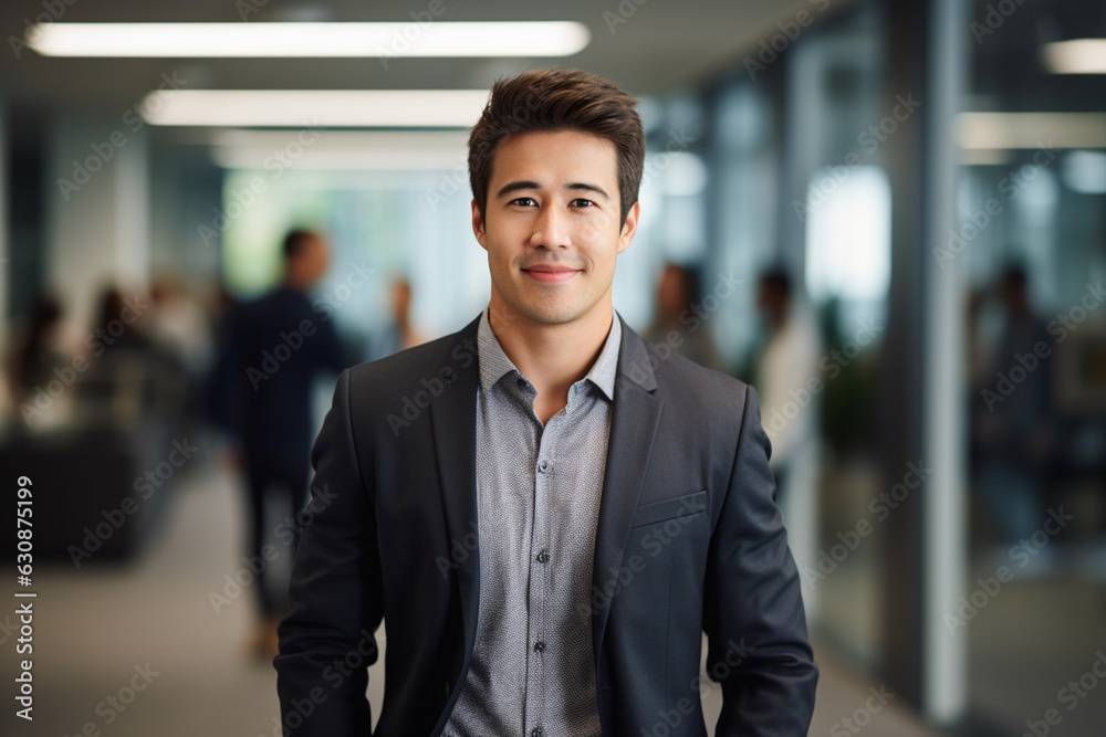 Leader in Innovation: High-Resolution Portrait of a Young Tech CEO Standing in a Bustling Office Leader in Innovation: High-Resolution Portrait of a Young Tech CEO Standing in a Bustling Office