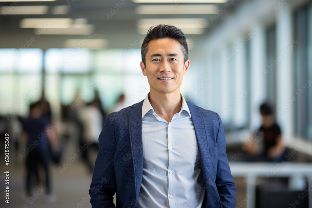 Leader in Innovation: High-Resolution Portrait of a Young Tech CEO Standing in a Bustling Office Leader in Innovation: High-Resolution Portrait of a Young Tech CEO Standing in a Bustling Office
