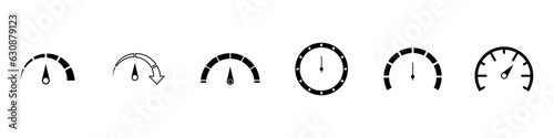 Vector set of gauge scales. Different indicators with arrow.