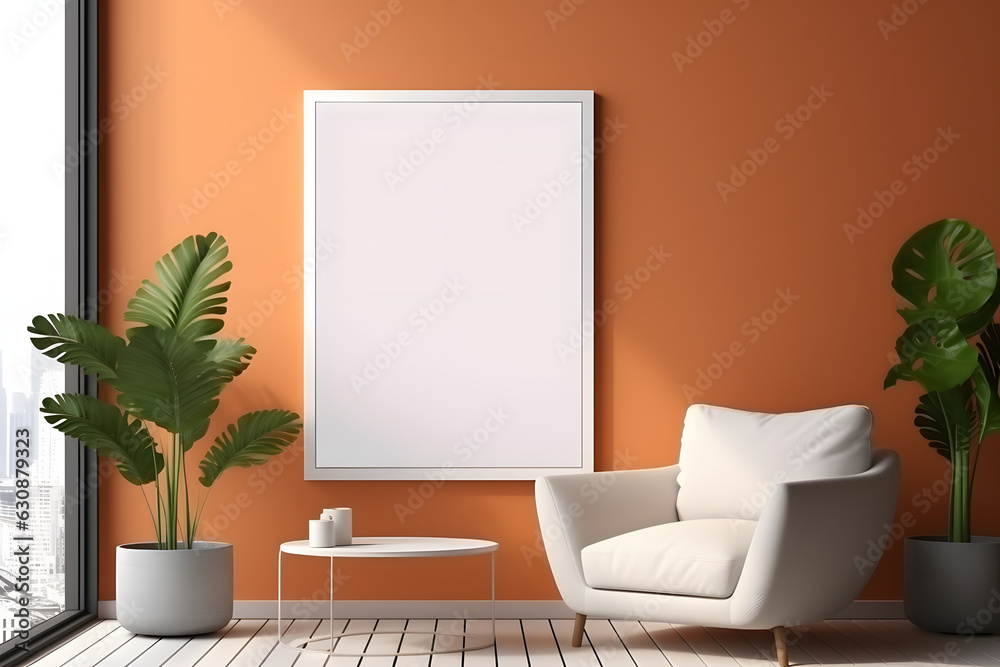 Neutral and Sophisticated Frame Mockup Picture Frame Mockup, generative, ai