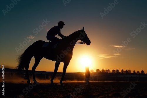 Horse racing at sunset © GalleryGlider