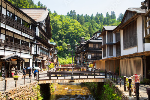 夏の銀山温泉