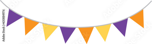 Triangle Shaped flag banner for Halloween party.