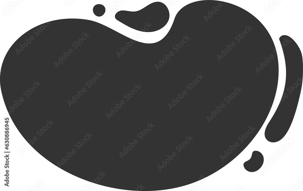 Organic abstract shape with splashes. Liquid organic blob. Random black simple ink drops. Fluid element Organic abstract shape with splashes. Liquid organic blob. Random black simple ink drops. Fluid element
