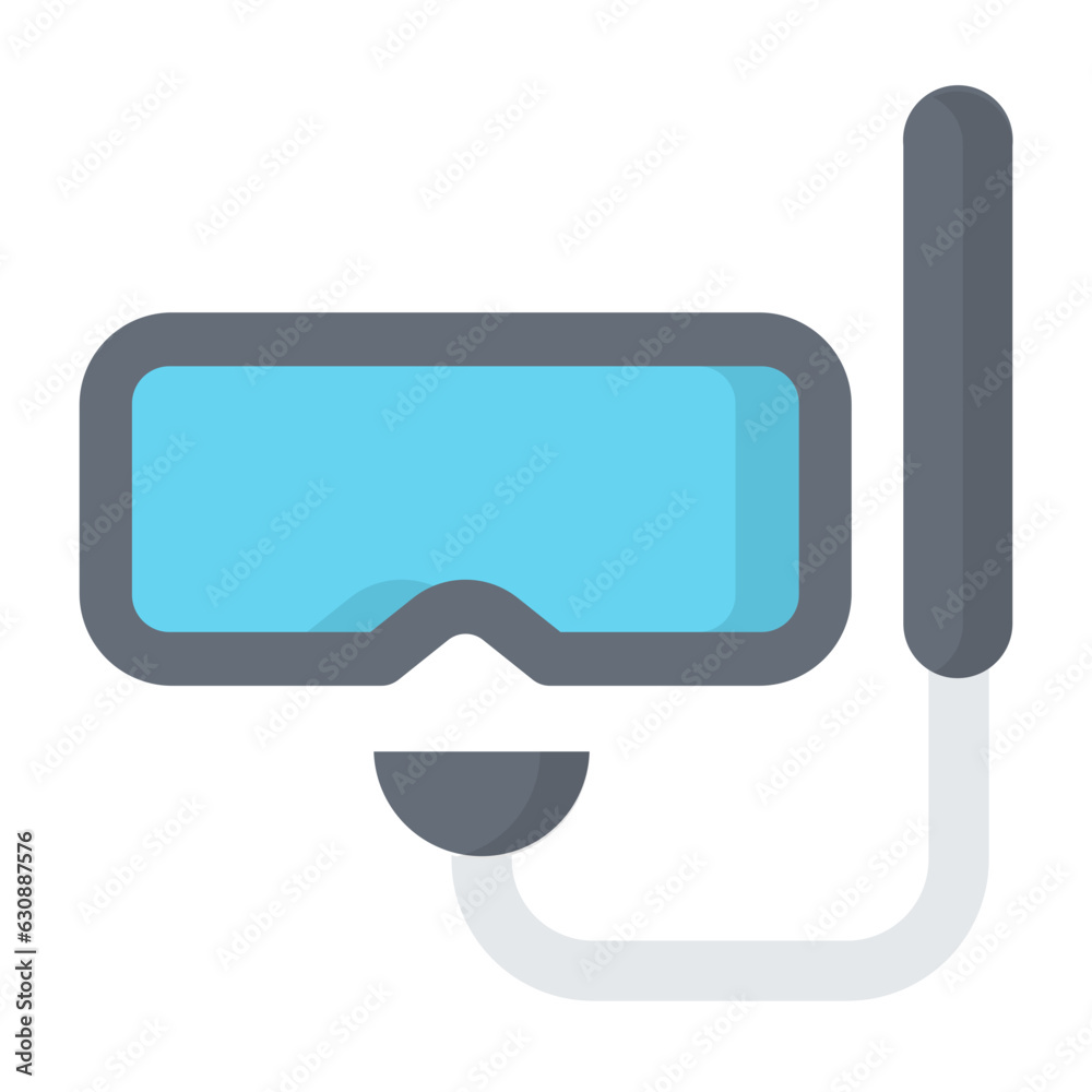 Diving Mask Flat Icon Diving Mask Flat Icon