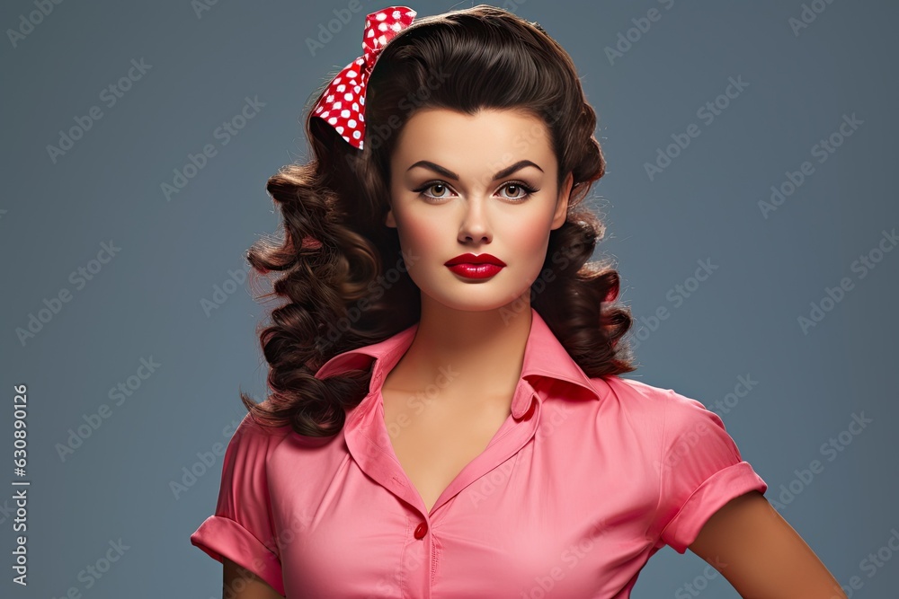 Beautiful 1940s Pinup Model with Space for Copy Beautiful 1940s Pinup Model with Space for Copy