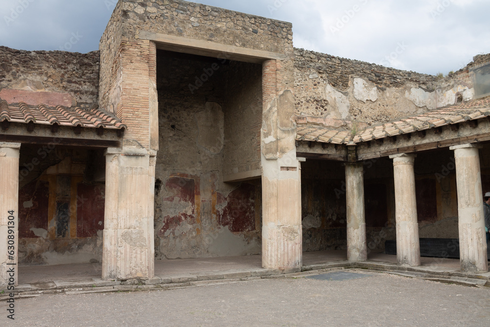 Elaborate Courtyard in Pompeii