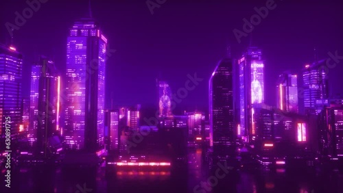 Wallpaper Mural Futuristic Sci-Fi City View Background Loop Torontodigital.ca