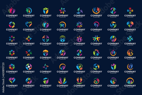 Creative union logo design collection.