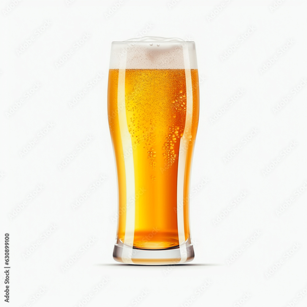 Glass of beer isolated on a white background Glass of beer isolated on a white background