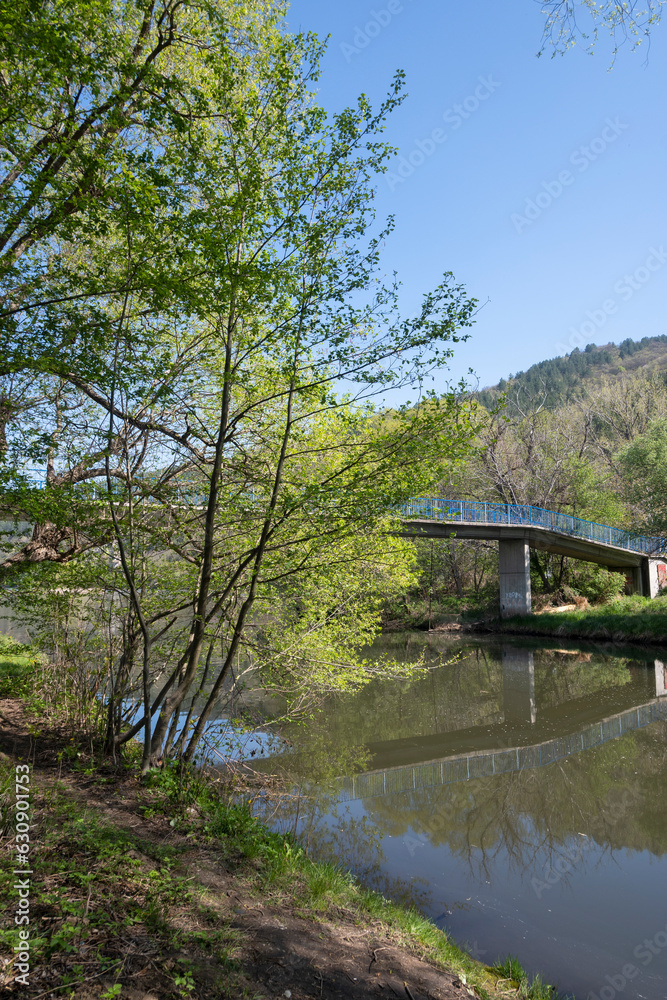 Spring Landscape of Iskar river near Pancharevo lake, Bulgaria Spring Landscape of Iskar river near Pancharevo lake, Bulgaria