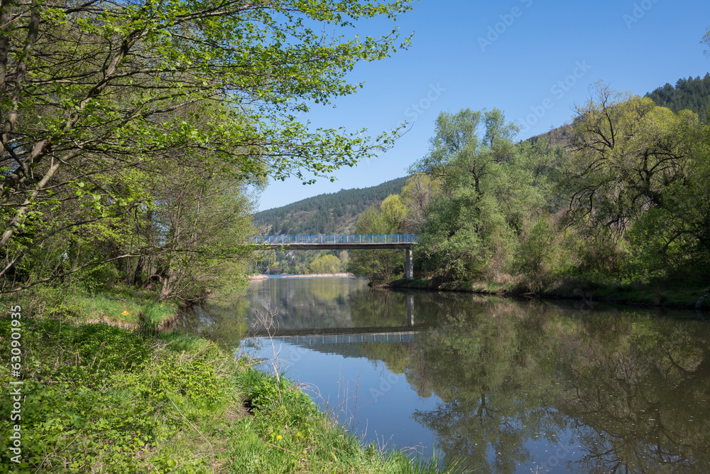 Spring Landscape of Iskar river near Pancharevo lake, Bulgaria
