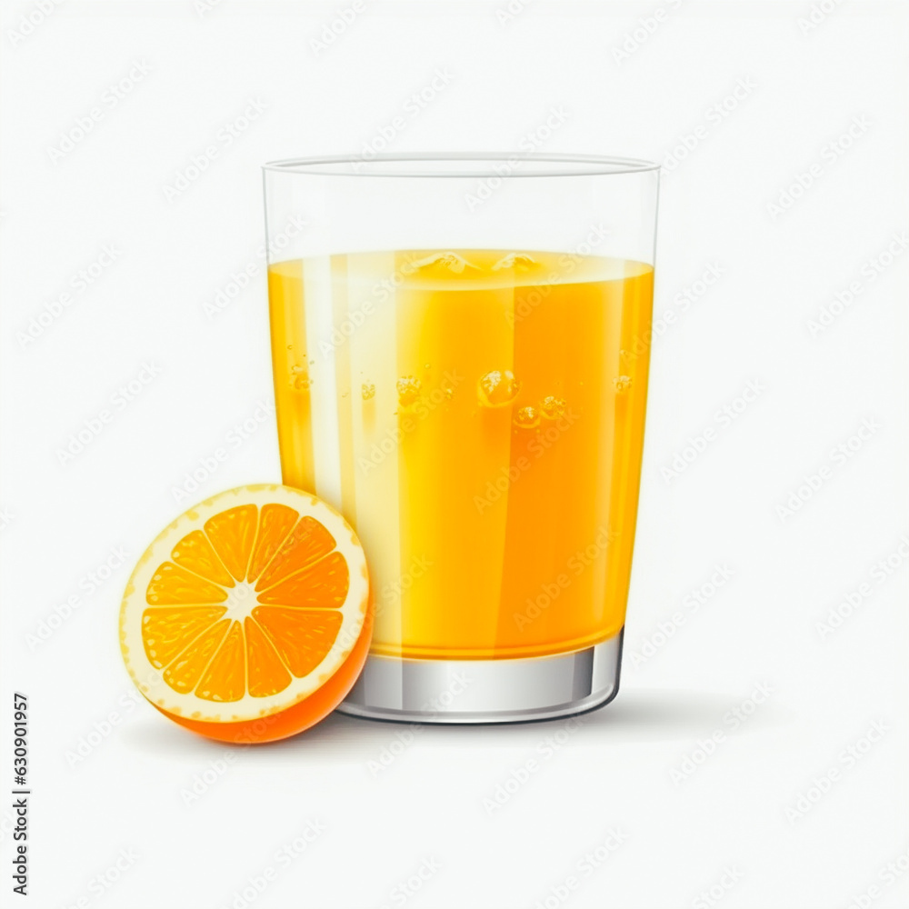 glass of orange juice isolated on a white background glass of orange juice isolated on a white background