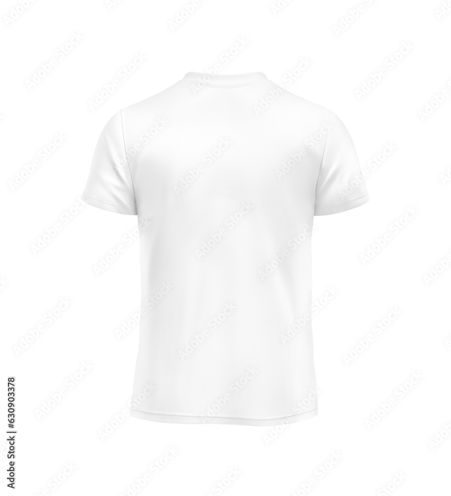 White blank t-shirt natural shape on a invisible mannequin isolated in a white background White blank t-shirt natural shape on a invisible mannequin isolated in a white background