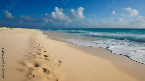 footprints on the beach