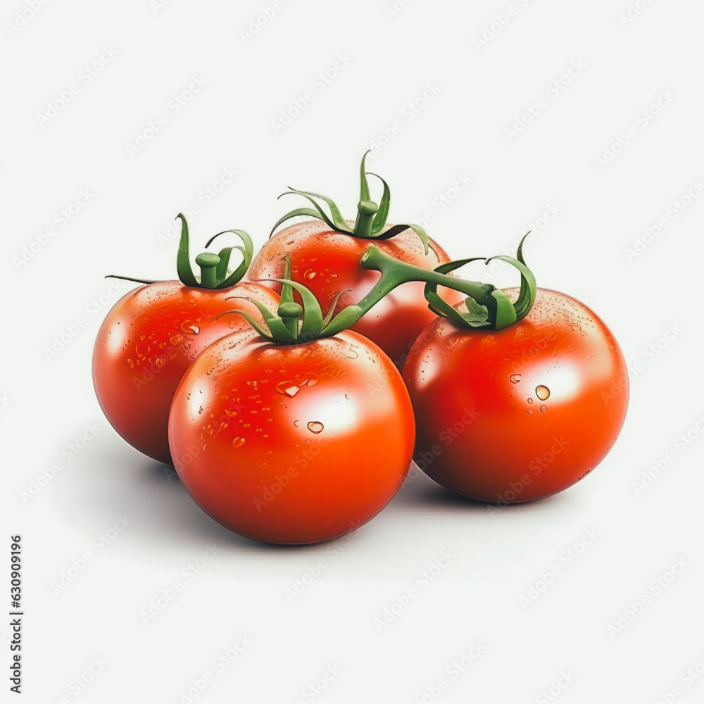 Bunch of tomatoes isolated on a white background Bunch of tomatoes isolated on a white background
