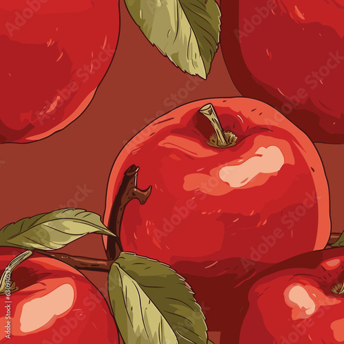 Seamless Colorful Apples Pattern. Seamless pattern of Apples in colorful style. Add color to your digital project with our pattern 