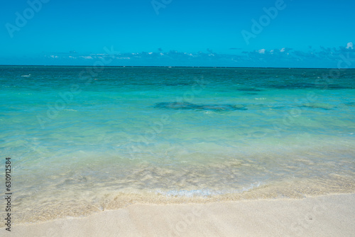 Lanikai Beach or Kaʻōhao Beach is located in Kaʻōhao, a community in the town of Kailua and on the windward coast of Oahu, Hawaii. "heavenly sea"