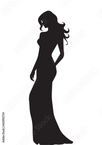 beautiful woman silhouette,black and white vector,woman vector,woman drawing,woman illustration