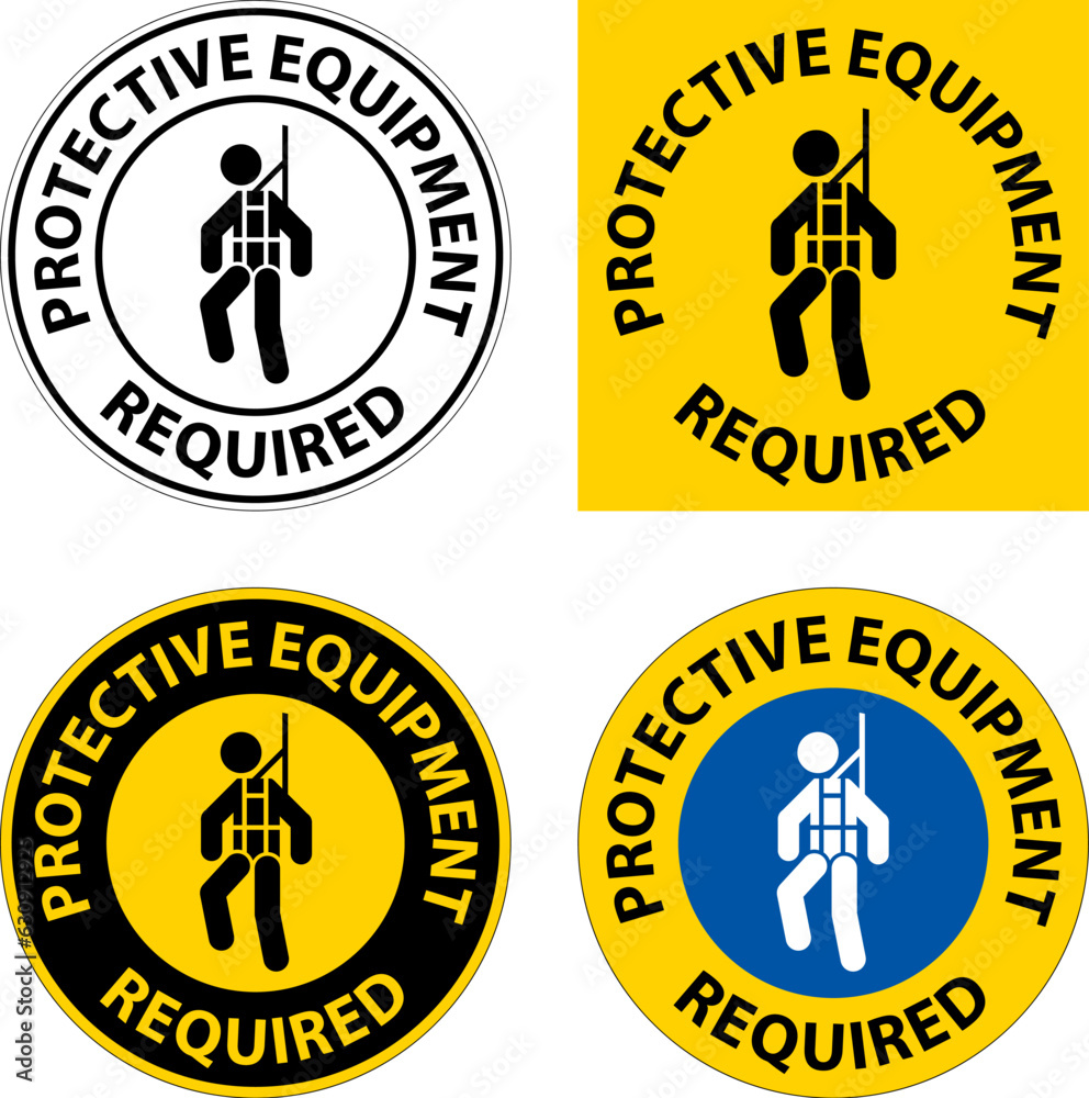 Floor Sign, Protective Equipment Required Floor Sign, Protective Equipment Required
