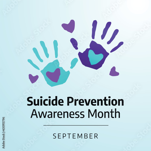 National suicide prevention month design template good for celebration. ribbon vector design. flat ribbon illustration. flyer design. eps 10.