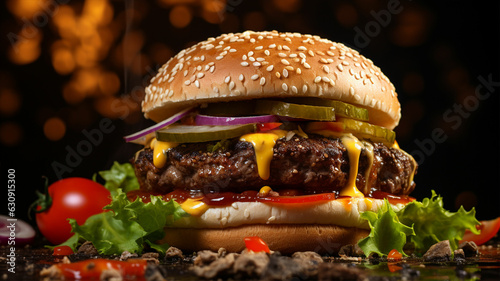 Big Mac hamburgers and salad