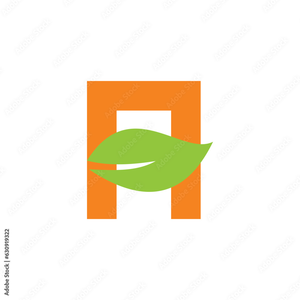 the symbol of the letter a formed with a combination of leaves the symbol of the letter a formed with a combination of leaves