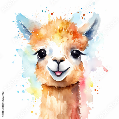 Llama Watercolor Design